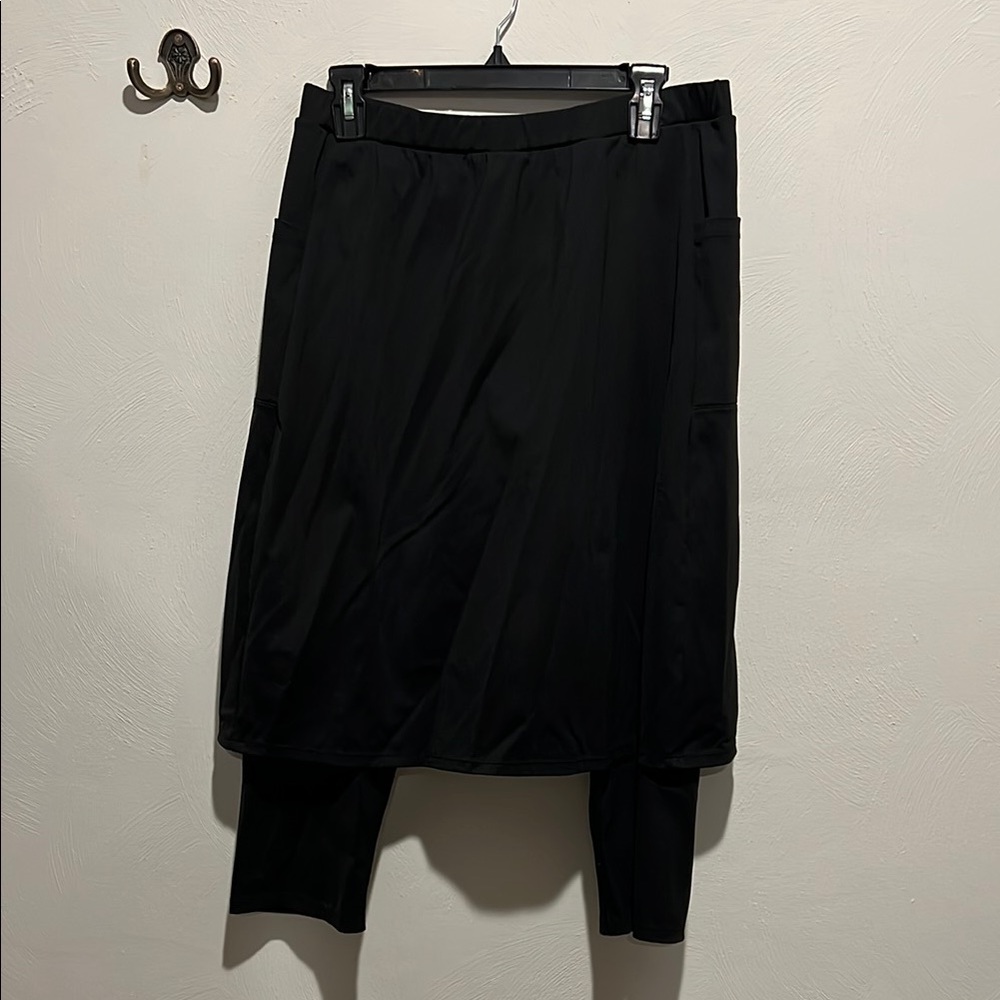 Black Knee-length Pencil Skirt with Asymmetrical Design for Work